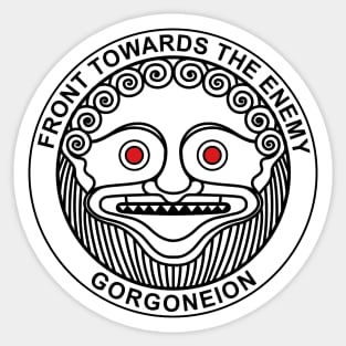 Gorgoneion Shield - Front Towards Enemy Sticker
